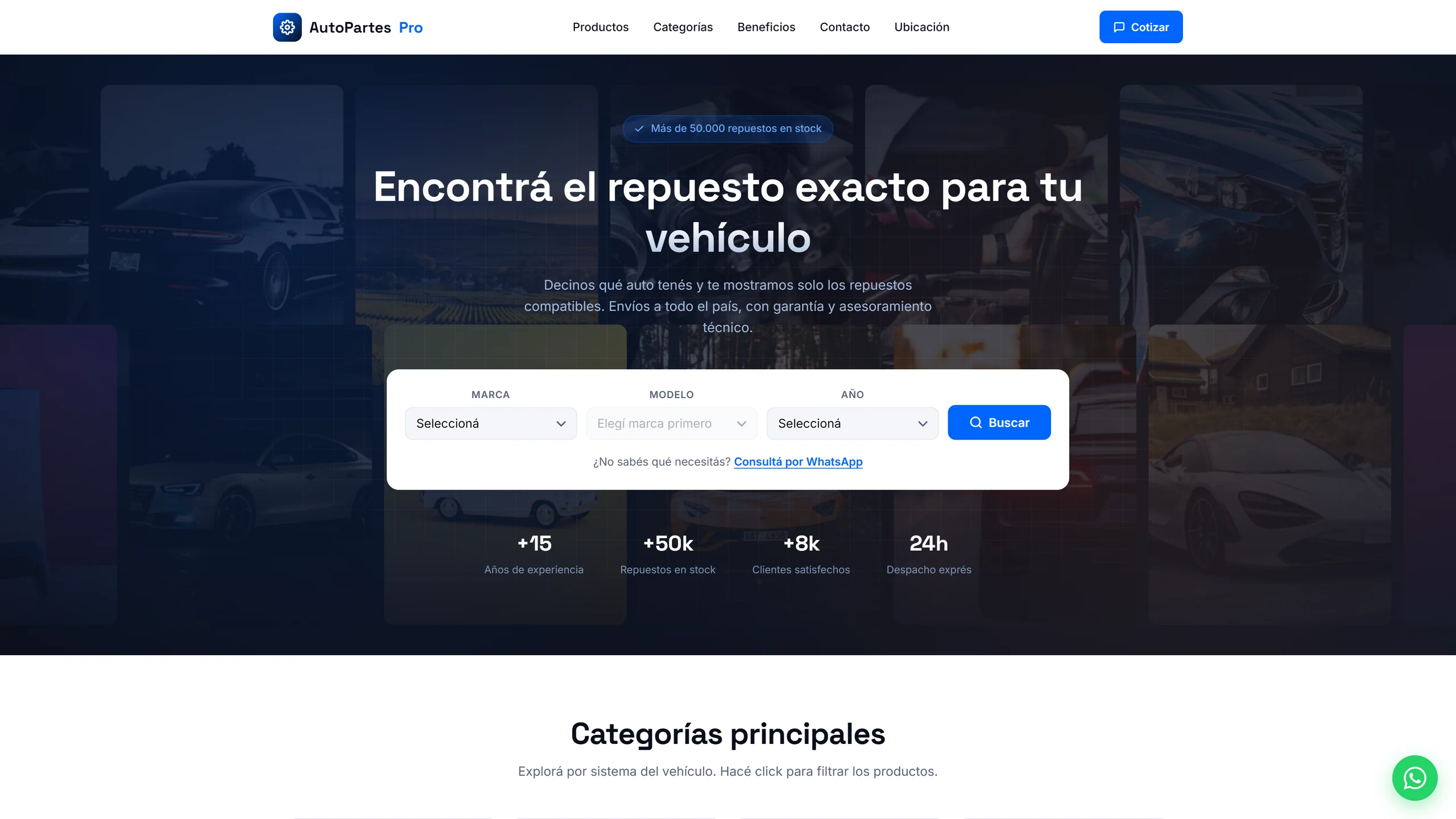 AutoPartes Pro — Repuestos automotor